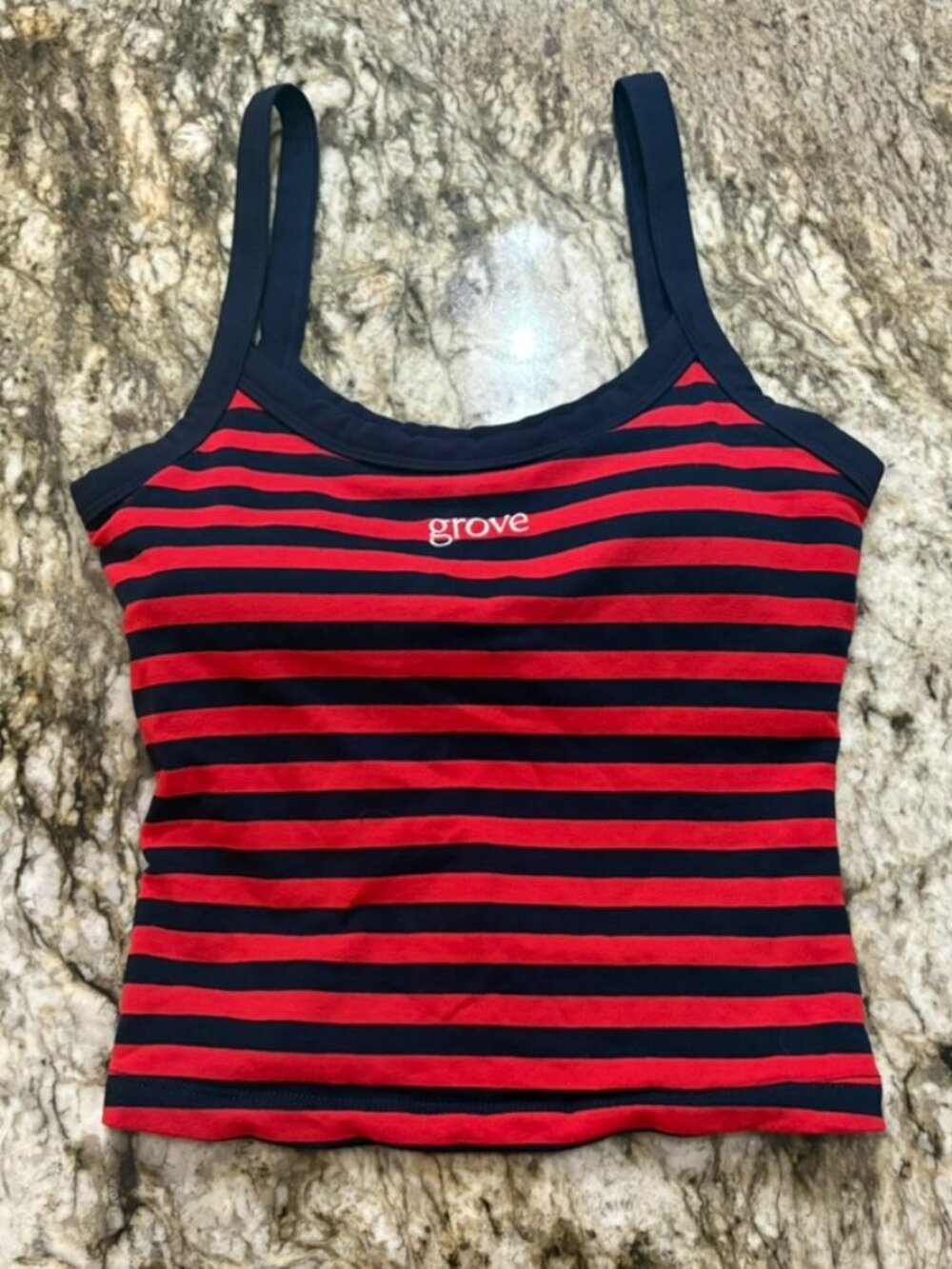 Grove Red and Blue Striped Tank Top